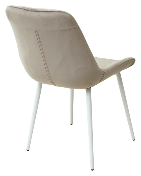 Стул ХОФМАН, цвет светло-коричневый #H61, велюр / белый каркас 4 шт./1 к М-City