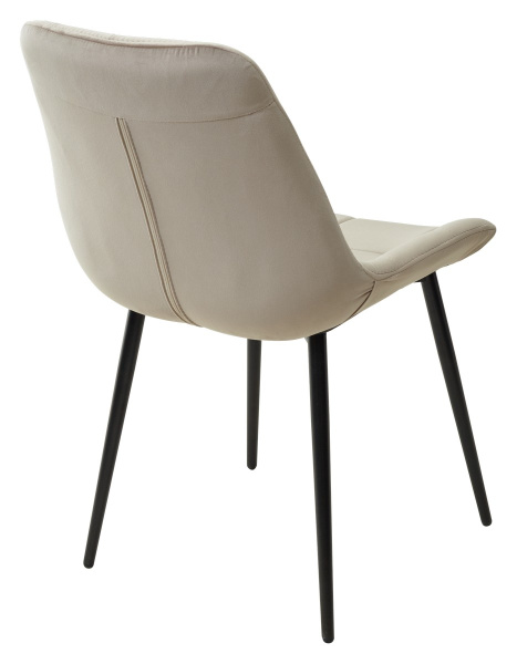 Стул ХОФМАН, цвет светло-коричневый #H61, велюр, 2шт./1к / черный каркас М-City