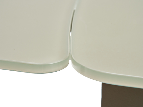 Стол ELIOT 120 GREY9  матовое стекло цвет шампань/ GREY9 каркас М-City