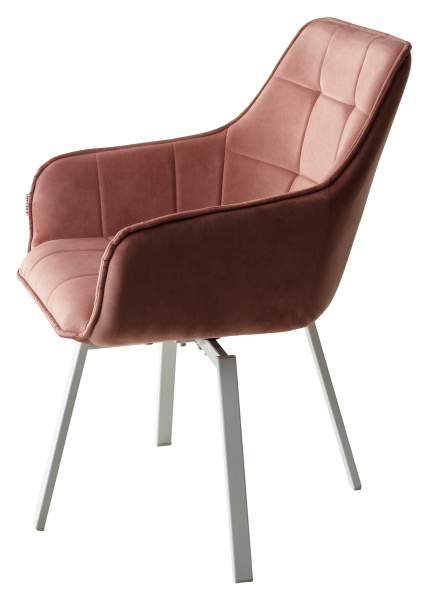Стул MAVERICK BLUVEL-52 PINK/ белый каркас, поворот.360 град. М-City