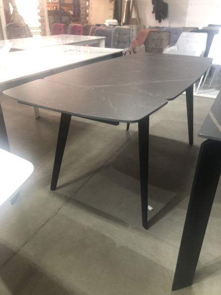 Стол ELIOT 120 MATT BLACK MARBLE SINTERED STONE/ BLACK М-City