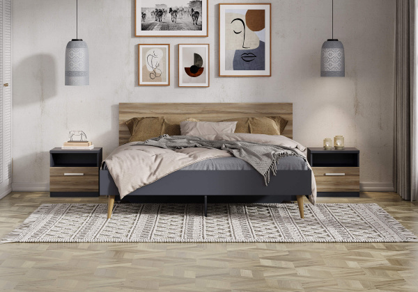 Кровать Сонум Кровать Ines (графит)