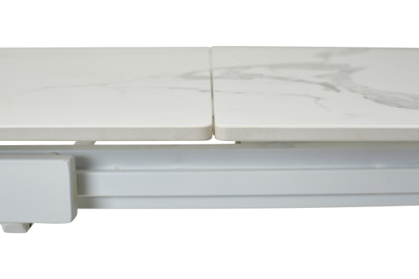 Стол CORNER 120 GLOSS STATUARIO WHITE SINTERED STONE / WHITE М-City