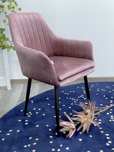 Стул Поль бежевый #5, велюр / черный каркас М-City