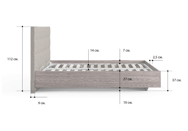 Кровать Сонум Кровать Luiza (ясень анкор)