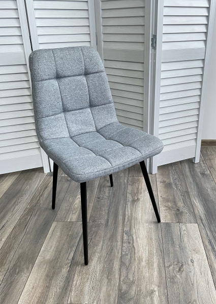 Стул ДИЛАН, цвет серо-голубой #28, ткань / черный каркас М-City