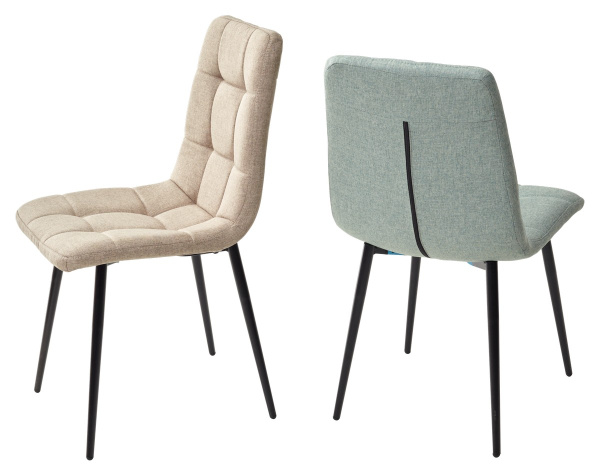 Стул ДИЛАН, цвет темно-бежевый #08, ткань / черный каркас М-City