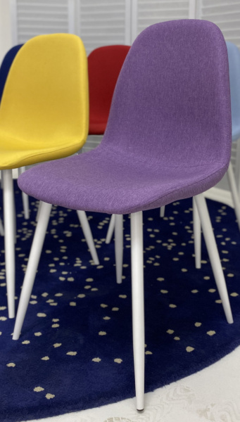 Стул CASSIOPEIA G064-16 сиреневый, ткань/ белый каркас  М-City