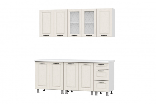 Кухонный гарнитур Грейвуд (2,0м) (МДФ) (без столешниц)(Белый)