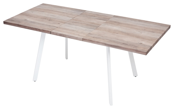 OLD Стол BRICK 140 Серый дуб #31054K/ БЕЛЫЙ каркас М-City