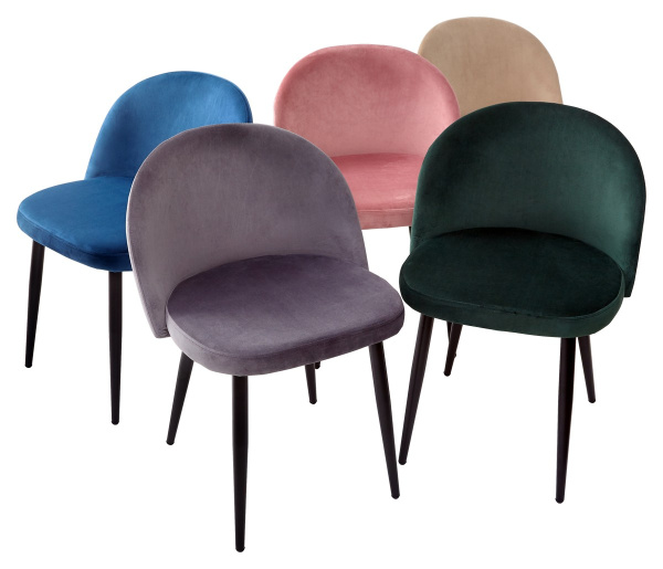 Стул DISCO UF910-18 NAVY BLUE, велюр  М-City