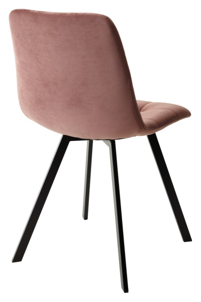 Стул CHILLI-Q SQUARE розовый #15, велюр / черный каркас М-City