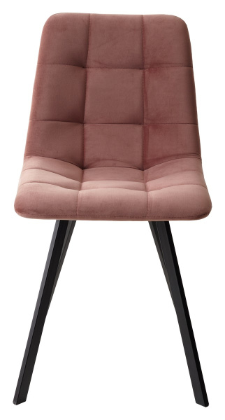 Стул CHILLI-Q SQUARE розовый #15, велюр / черный каркас М-City