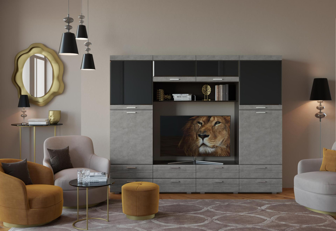 Венге-Бетон серый