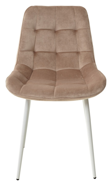 Стул ХОФМАН, цвет капучино #H65, велюр / белый каркас 4 шт./1 к М-City