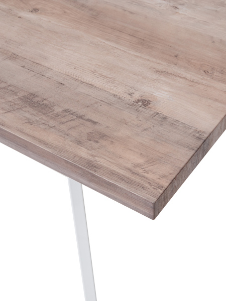 OLD Стол BRICK 140 Серый дуб #31054K/ БЕЛЫЙ каркас М-City