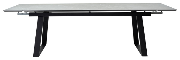Стол Франк 200 Темно-серый мрамор, керамика / черный каркас М-City