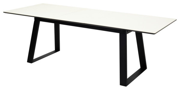 Стол Франк 180 Слоновая кость, керамика / черный каркас М-City