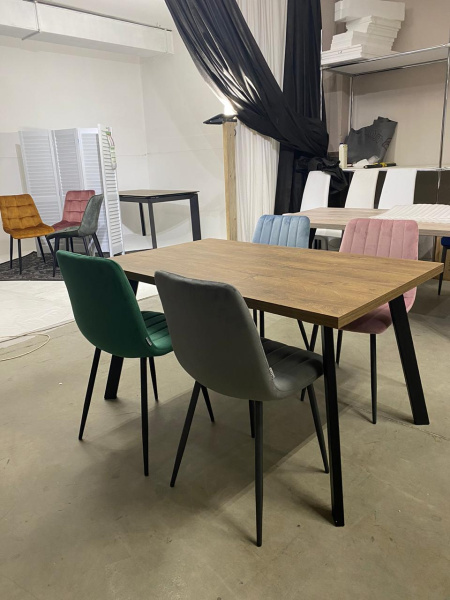 Стол BRICK M 120 Дуб Канзас/ Черный М-City