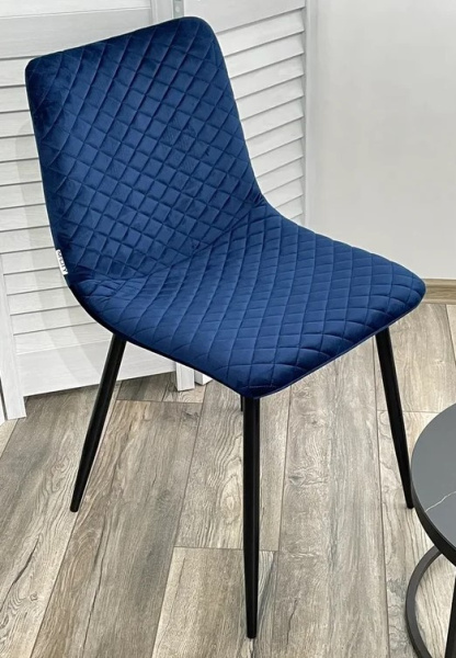 Стул TINTIN BLUVEL-86 NAVY BLUE / черный каркас М-City
