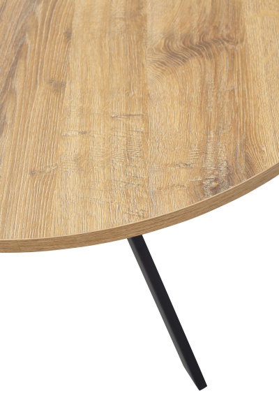 Стол ВЕГА D100 Дуб Шерман коньяк/ черный каркас М-City