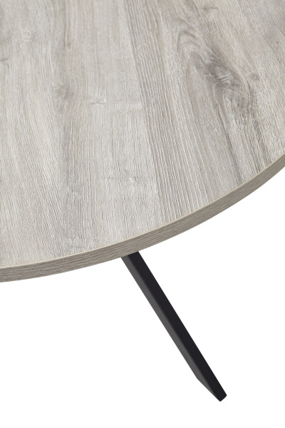 Стол ВЕГА D100 Дуб Шерман серый/ черный каркас М-City